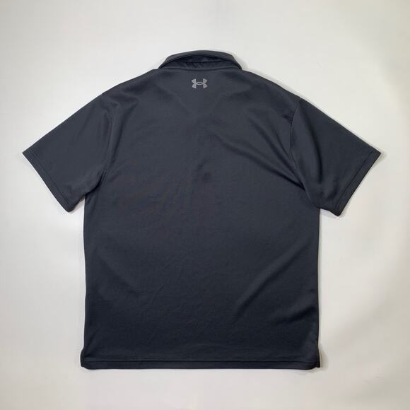 Under Armour Polo Shirt Mens XL Black Loose Tech Moisture Wick Performance Golf - Picture 5 of 7